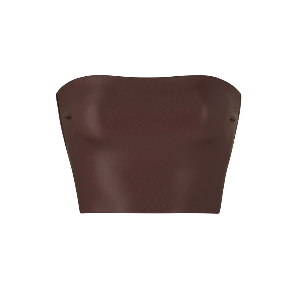 FAUX LEATHER TUBE TOP